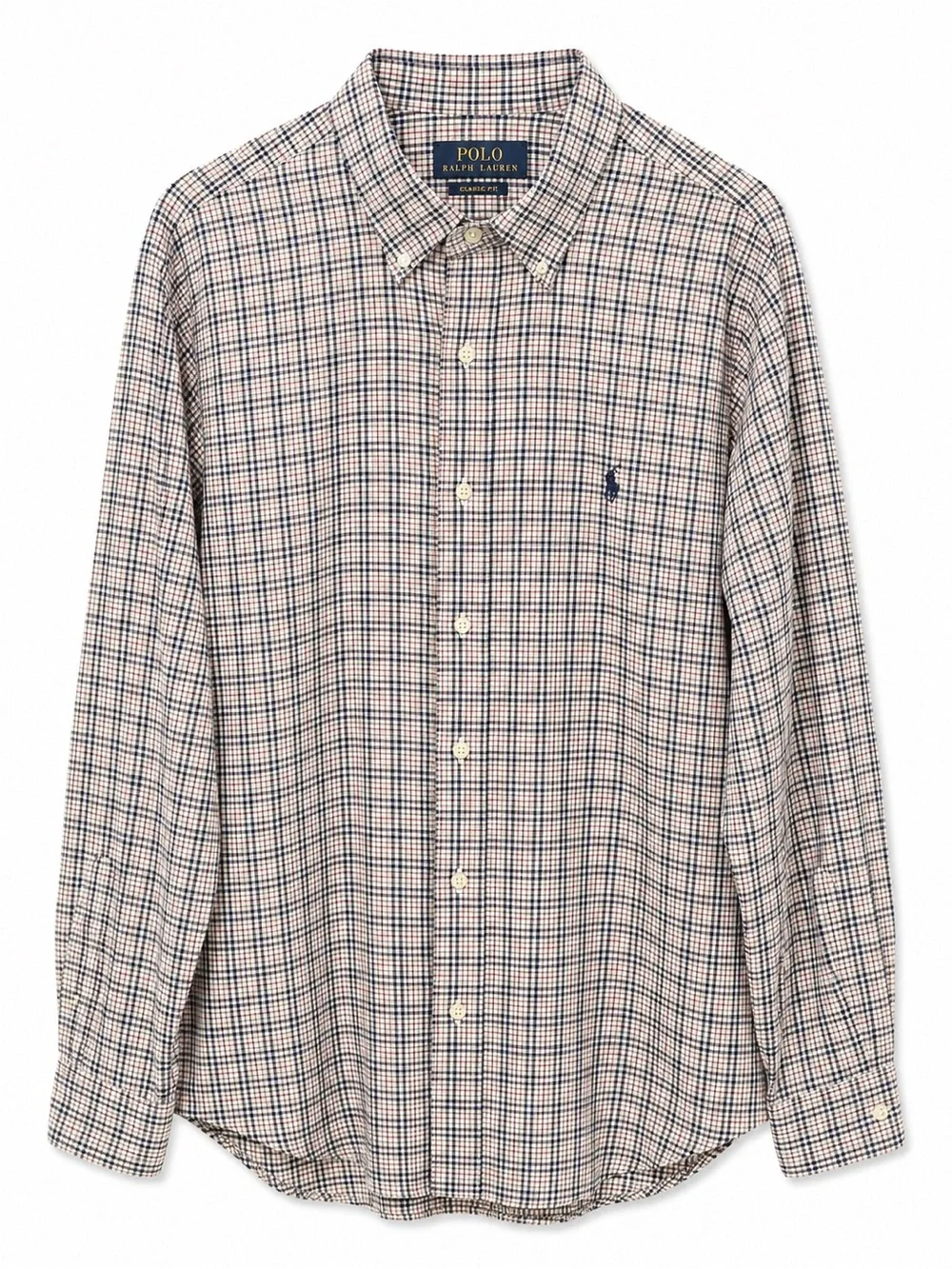 Polo by Ralph Lauren Blue and Cream Plaid Button-Down Shirt